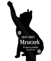 Tabliczka Pamiątkowa na Grób Kota Personalizowany Znicz Pamięci Pupila