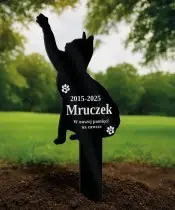 Tabliczka Pamiątkowa na Grób Kota Personalizowany Znicz Pamięci Pupila