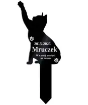 Tabliczka Pamiątkowa na Grób Kota Personalizowany Znicz Pamięci Pupila