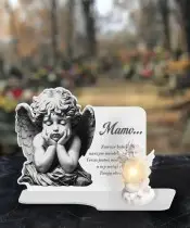 Wieczny Znicz Premium XL Na Cmentarz Grób Anioł LED