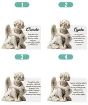 Wieczny Znicz Premium XL z Aniołem Na Cmentarz Grób Anioł LED