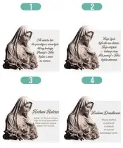 Wieczny Znicz Premium XL Maryja Na Cmentarz Grób Anioł LED