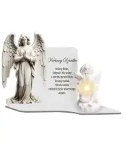 Duży Znicz Premium XL Na Cmentarz Grób Anioł LED