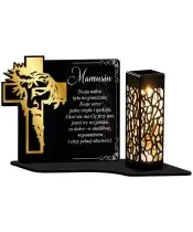 Wieczny Znicz Solarny Statuetka Krzyż na Grób Wszystkich Świętych