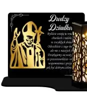 Wieczny Znicz Solarny Statuetka Papież na Grób Wszystkich Świętych