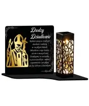 Wieczny Znicz Solarny Statuetka Papież na Grób Wszystkich Świętych