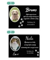 Znicz Solarny LED Dla Psa Kota Ze Zdjęciem Na Nagrobek