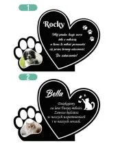 Znicz Solarny LED Wieczny Dla Psa Kota Ze Zdjęciem Łapka Na Nagrobek