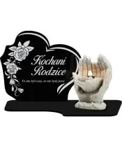 Znicz Premium Statuetka Led Figurka Dłonie Gipsowe 18 cm