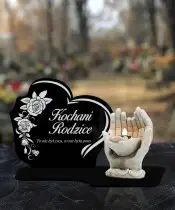 Znicz Premium Statuetka Led Figurka Dłonie Gipsowe 18 cm