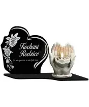 Znicz Premium Statuetka Led Figurka Dłonie Gipsowe 18 cm