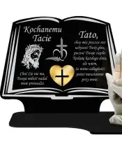 Znicz Premium Statuetka Led Figurka Dłonie Gipsowe 18 cm Na Cmentarz Grób