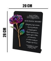 Premium Statuetka 28 cm Na Cmentarz Grób Wieczna Róża Multikolor
