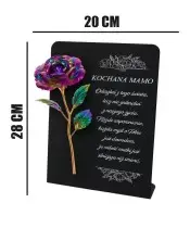 Premium Statuetka 28 cm Na Cmentarz Grób Wieczna Róża Multikolor