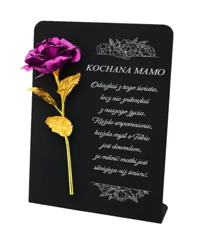 Premium Statuetka 28 cm Na Cmentarz Grób Wieczna Róża Różowa