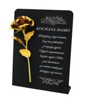 Premium Statuetka 28 cm Na Cmentarz Grób Wieczna Róża Złota