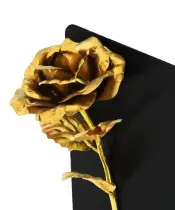 Premium Statuetka 28 cm Na Cmentarz Grób Wieczna Róża Złota