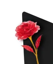 Statuetka Premium 22 cm Z Czerwoną Różą Wieczną Na Grób