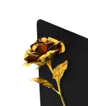 Statuetka Premium 22 cm Ze Złotą Różą Wieczną Na Grób