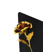 Pamiątka Nagrobna 16 cm Ze Złotą Różą Wieczną