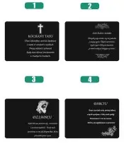 Pamiątka Nagrobna 16 cm Ze Złotą Różą Wieczną