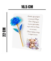 Znicz Statuetka Dla Dziecka Premium 22 cm Wieczna Róża na Grób Nagrobek