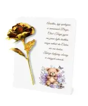 Znicz Statuetka Dla Dziecka Premium 22 cm Wieczna Róża na Grób Wszystkich Świętych