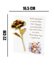 Znicz Statuetka Dla Dziecka Premium 22 cm Wieczna Róża na Grób Wszystkich Świętych