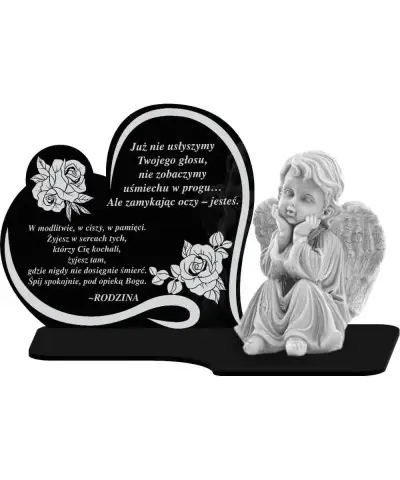 Znicz Premium Statuetka Led Figurka Anioł Gipsowy Na Cmentarz Grób