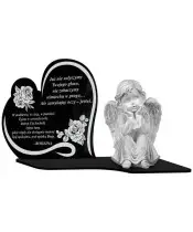 Znicz Premium Statuetka Led Figurka Anioł Gipsowy Na Cmentarz Grób