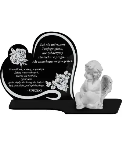 Znicz Premium Statuetka Led Figurka Anioł Gipsowy Na Grób Cmentarz