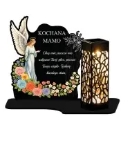 Wieczny Znicz Solarny Statuetka Anioł na Grób Wszystkich Świętych