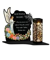 Wieczny Znicz Solarny Statuetka Anioł na Grób Wszystkich Świętych