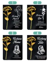 Statuetka Premium Ze Złotą Różą 26 cm