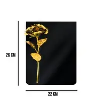 Premium Statuetka Nagrobna 26 cm – Wieczna Róża Złota