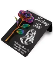 Premium Statuetka Nagrobna 26 cm – Wieczna Róża Kolorowa